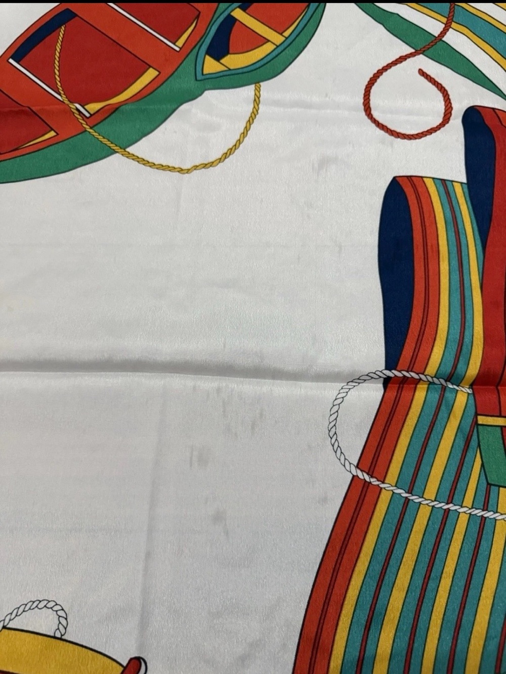 Vintage Liz Claiborne Nautical  Print Scarf - Picture 8 of 8